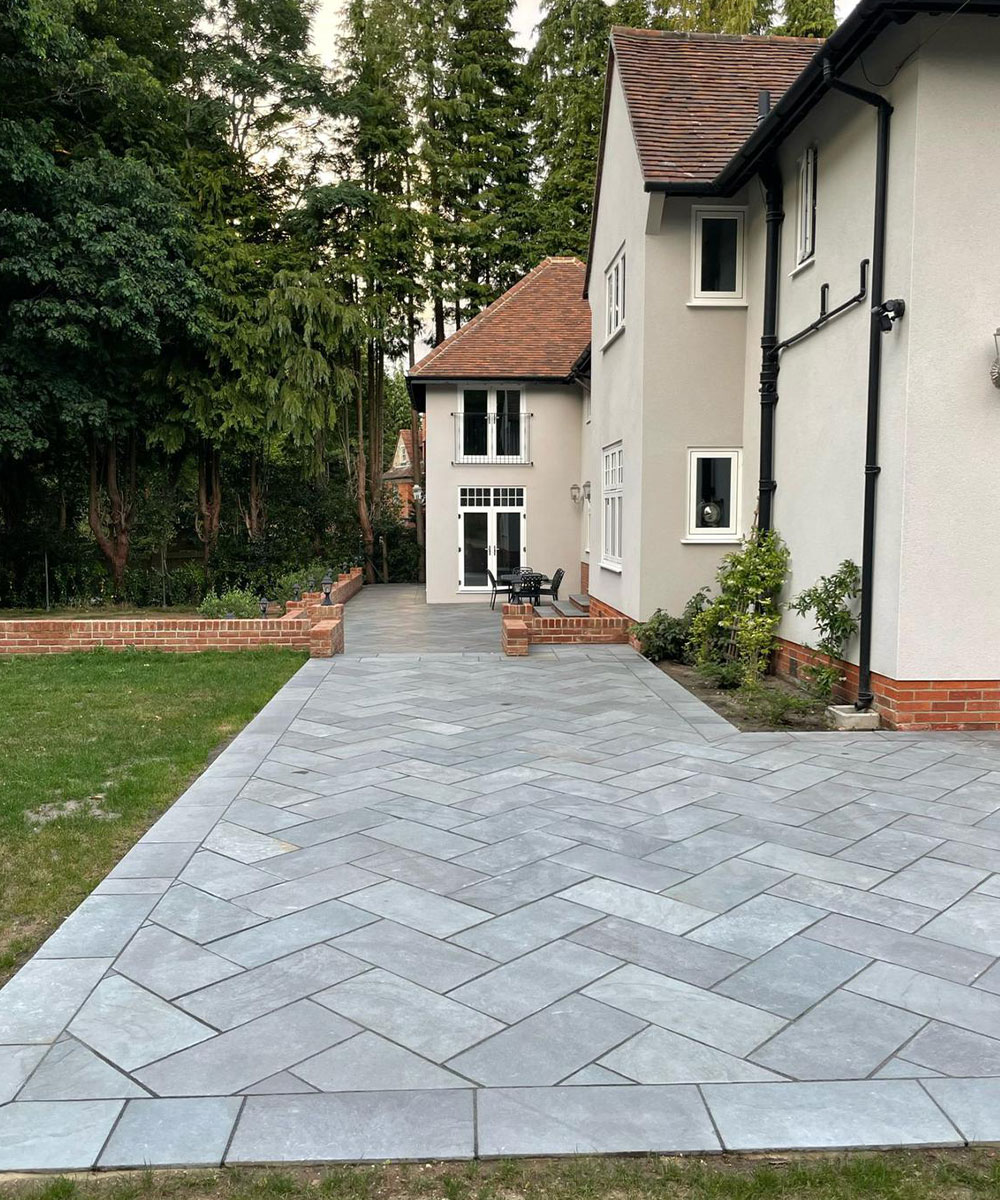 Bartley Grey Limestone Paving Hampshire