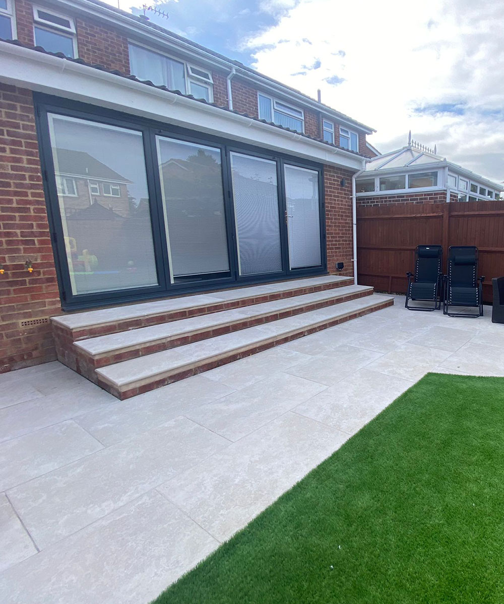 Exbury White Porcelain Paving Romsey