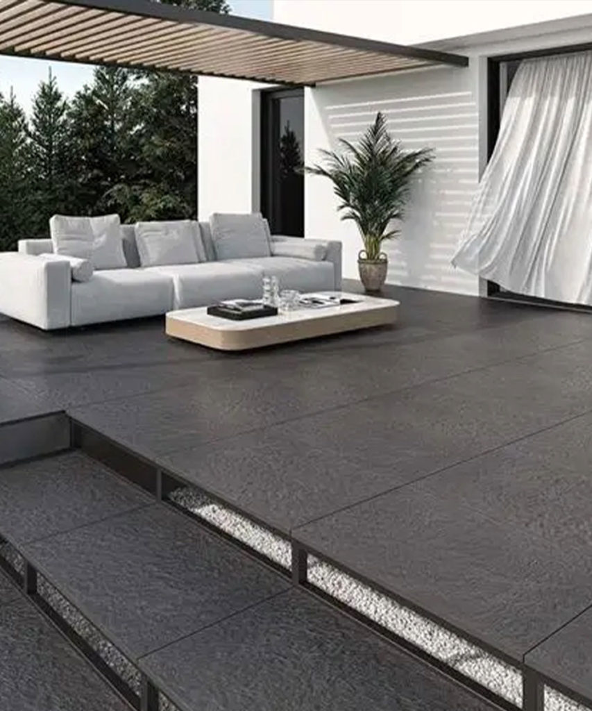 Setley Black Porcelain Paving Forest Stone