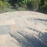 Blissford Tumbled Limestone Paving with Limestone Setts Lyndhurst