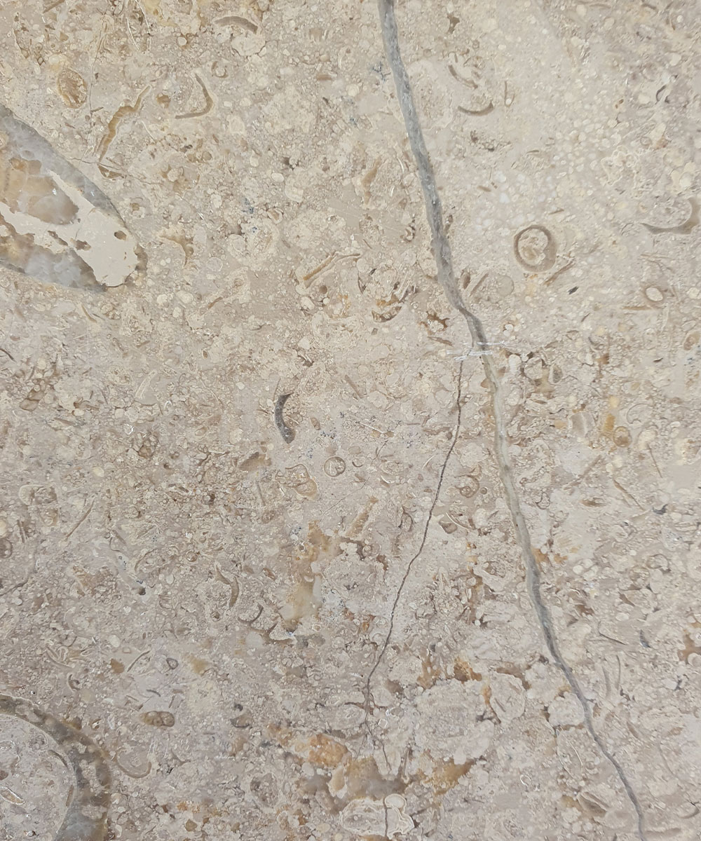 Lymington Beige Limestone Fissure Line Example