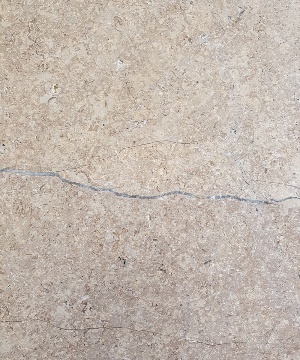 Lymington Beige Limestone Fissure Line Example