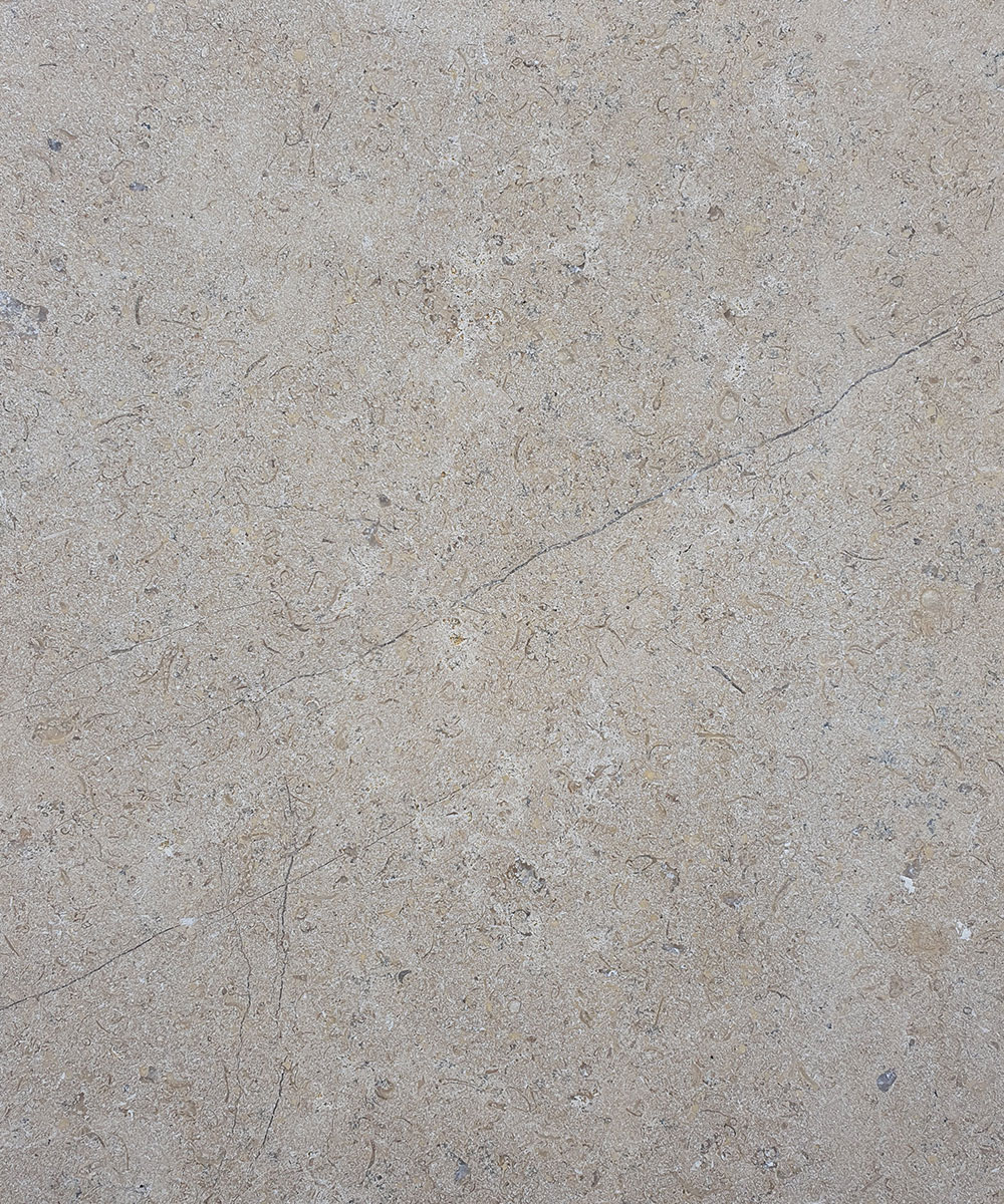 Lymington Beige Limestone Fissure Line Example