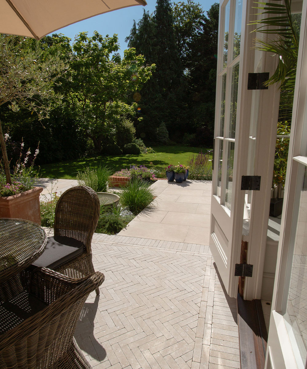 Lymington Beige Egyptian Limestone Paving Slabs
