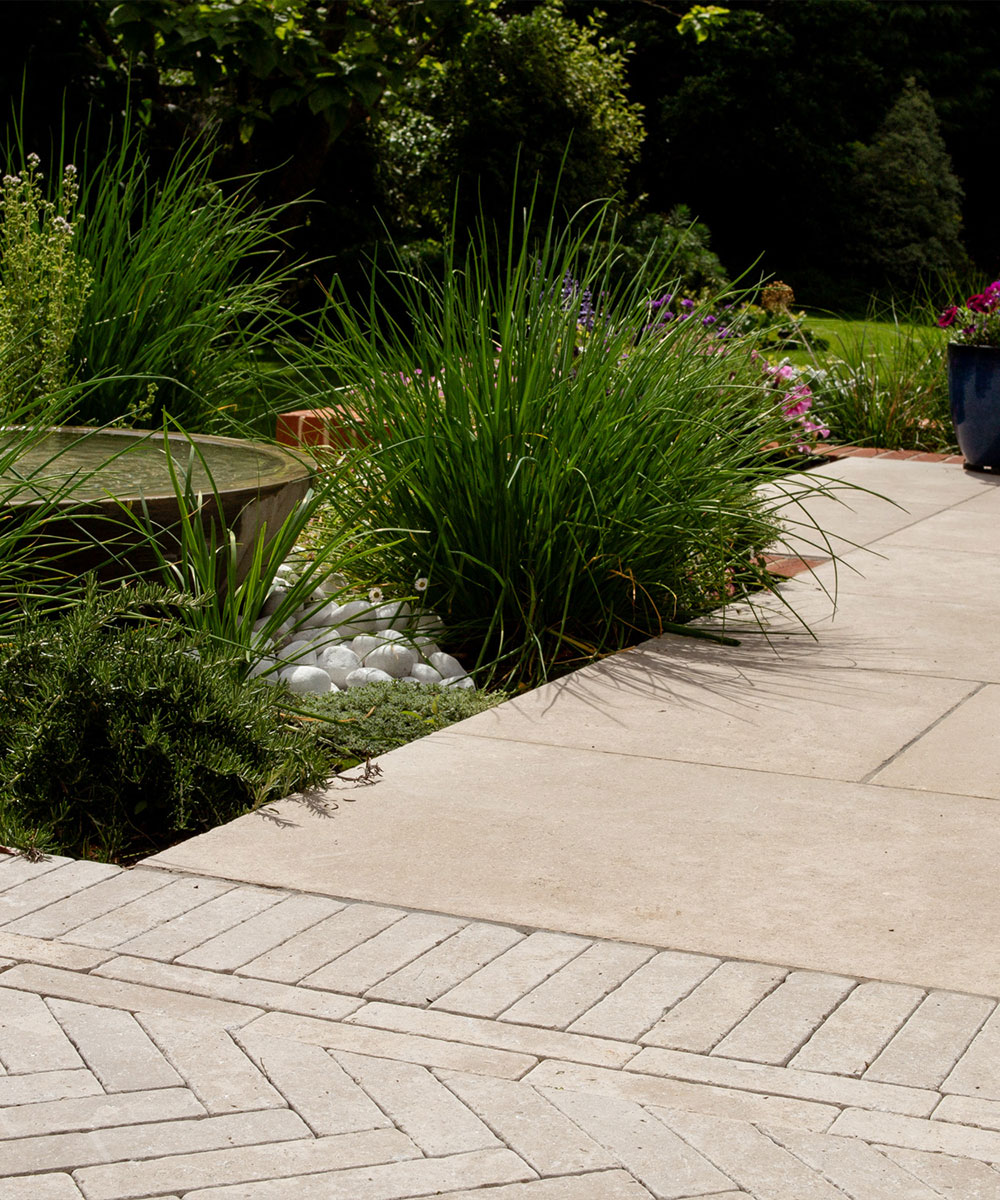 Lymington Beige Egyptian Limestone Paving Slabs