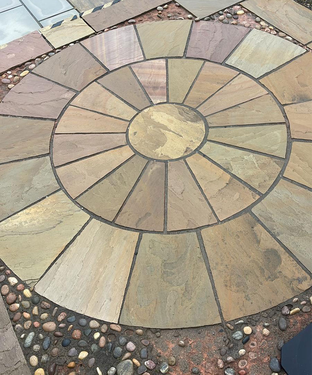 Burley Sandstone Paving Circle Hampshire
