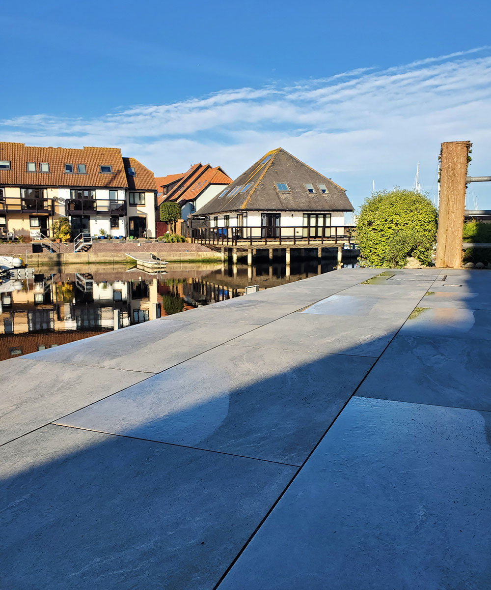 Cadnam Grey Porcelain Paving Hythe Marina New Forest