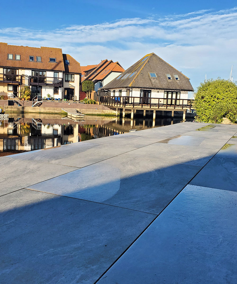 Cadnam Grey Porcelain Paving Hythe Marina New Forest