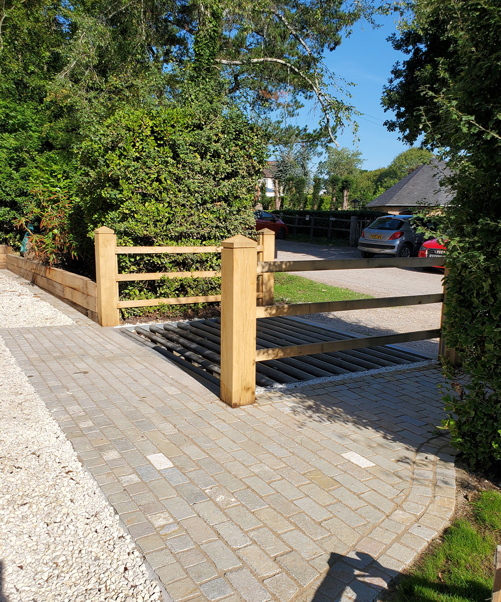 Blissford Tumbled Limestone Setts Driveway New Forest