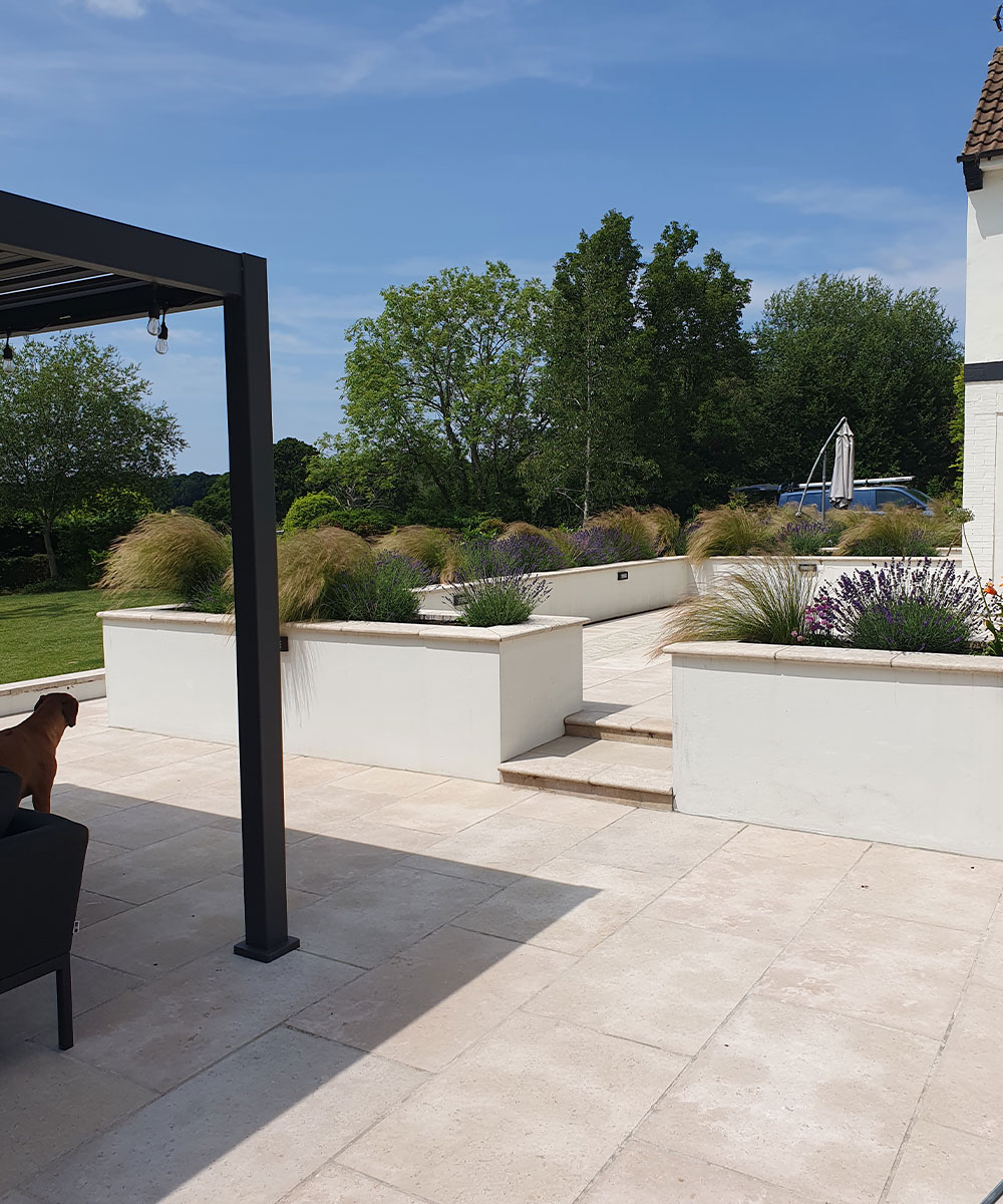 Lymington Dune Limestone Paving and Copings Hampshire NewForest