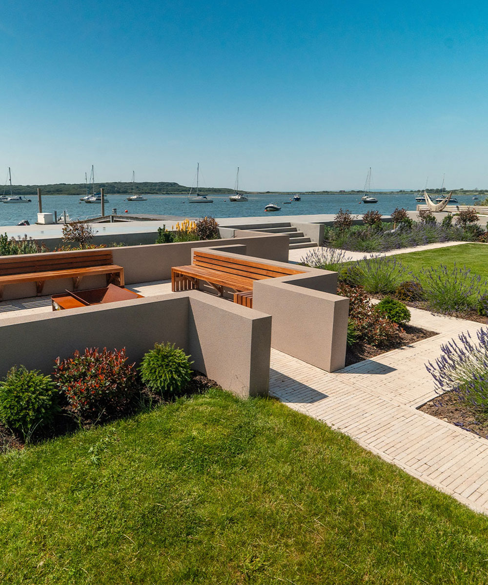 Lymington Beige Limestone Pavers Mudeford Dorset