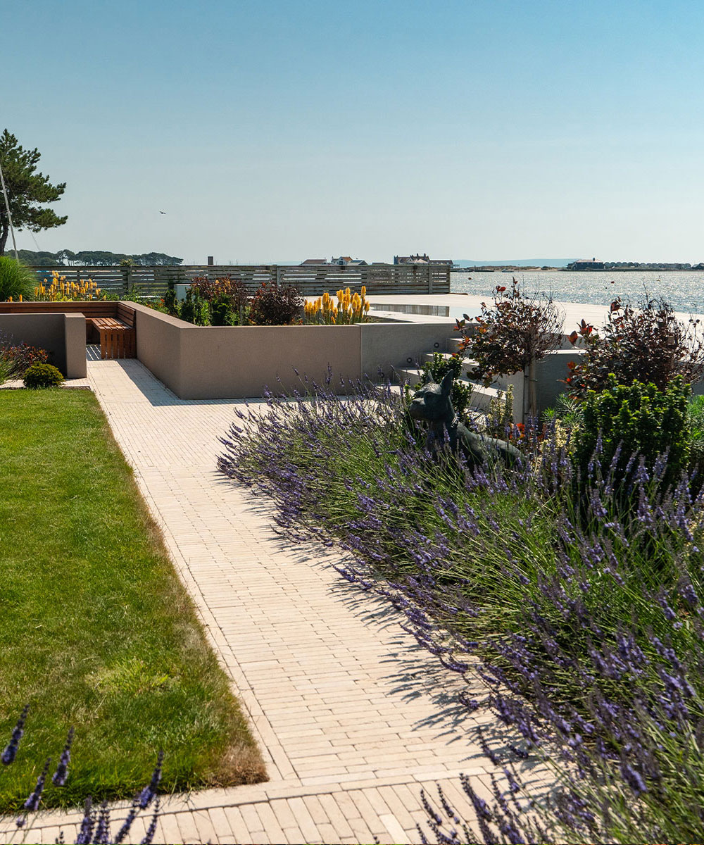 Lymington Beige Limestone Pavers Mudeford Dorset