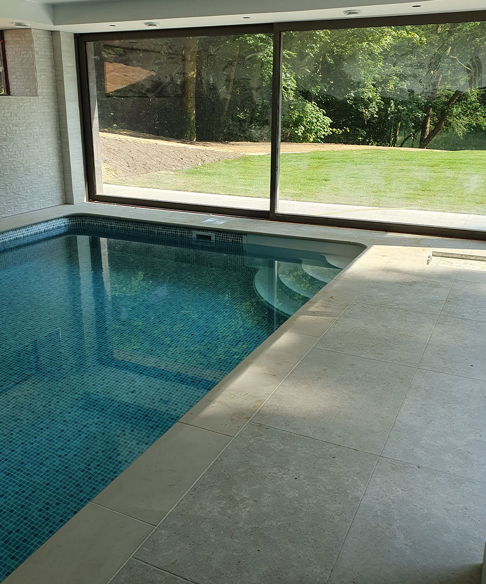 Bramshaw Ash Tumbled Edge Porcelain Tile Warm Grey Tones