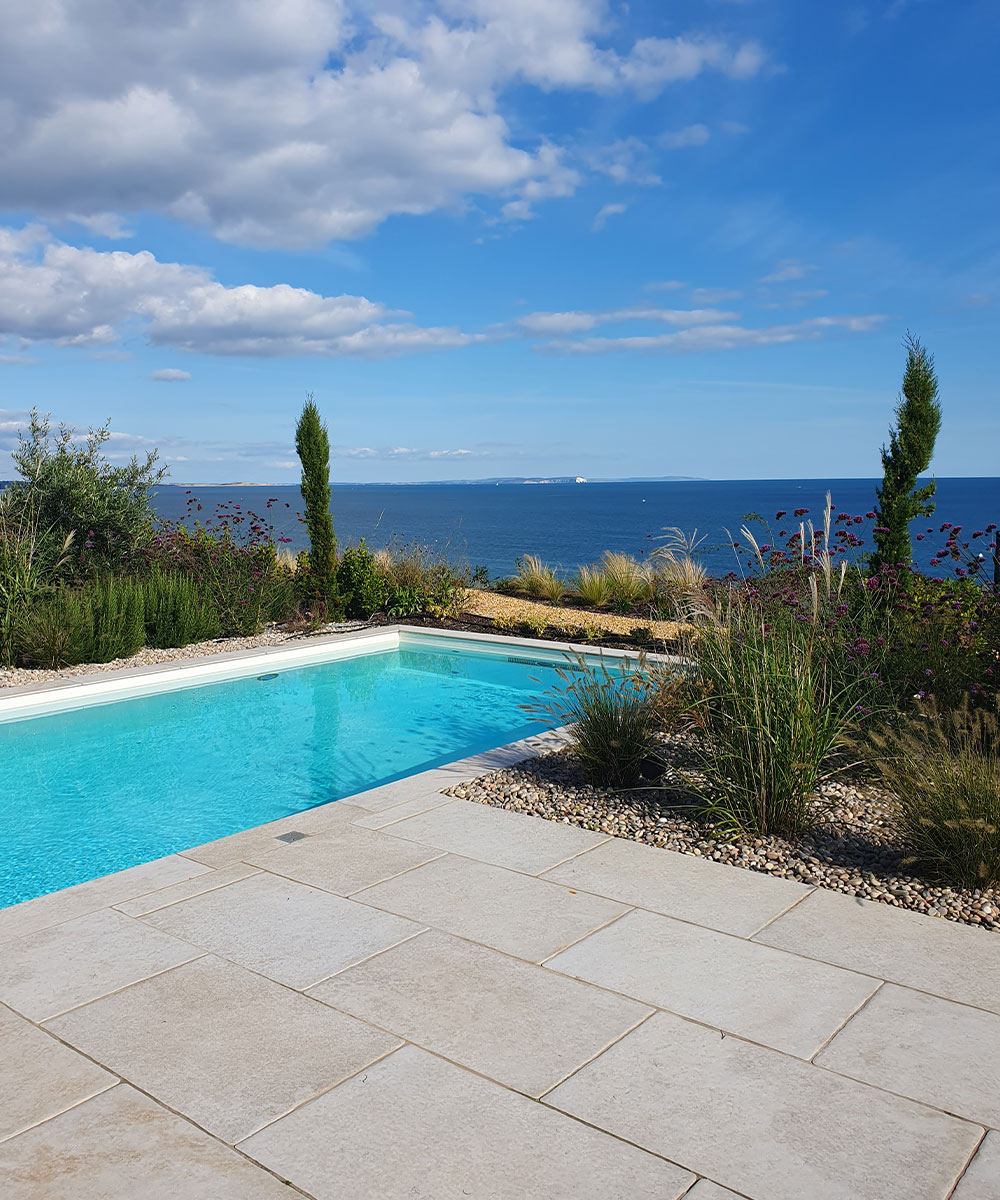Kimmeridge Fossil Porcelain Paving Dorset-Swimming Pool