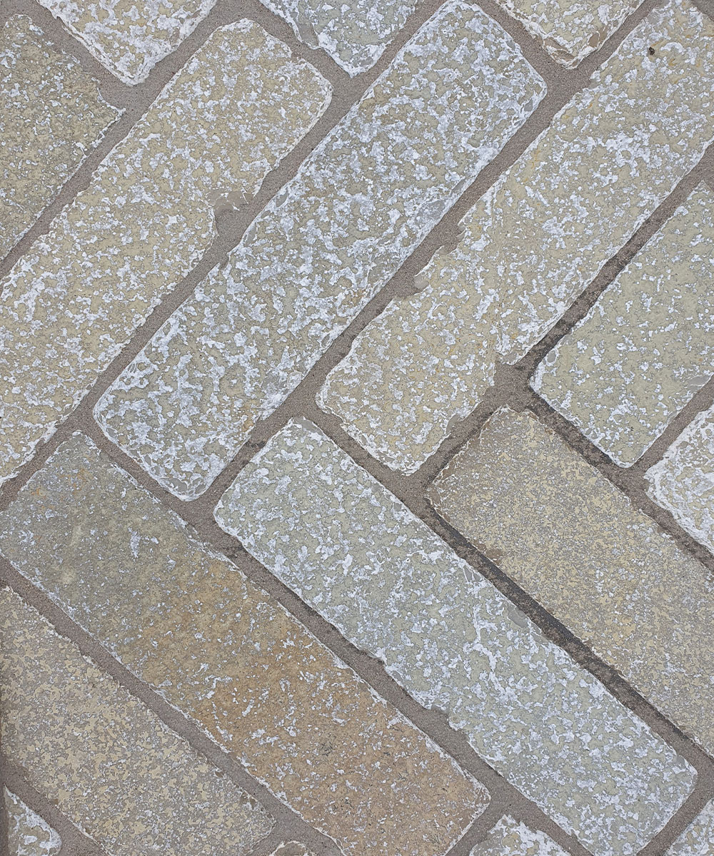 Blissford Pavers Herringbone Fine Natural Grey Grout