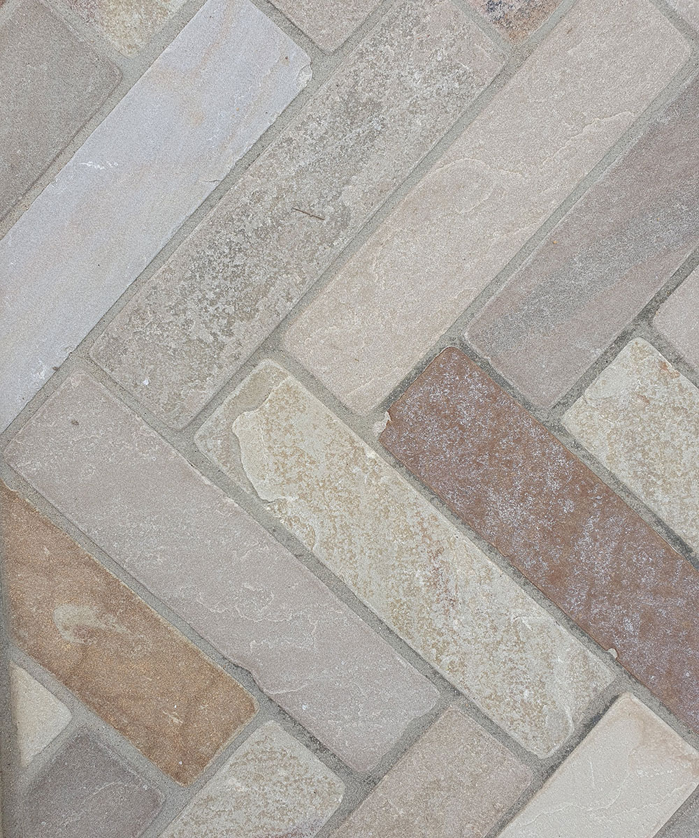 Linwood Pavers Herringbone Fine Natural Grout
