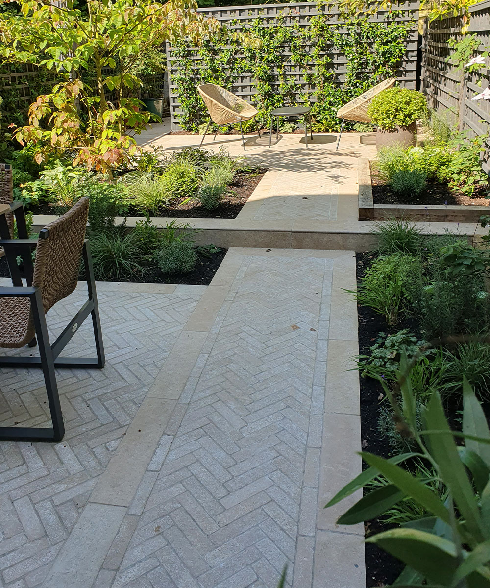 Lymington-Dune-Herringbone-Paver-Path-Southampton-Limestone