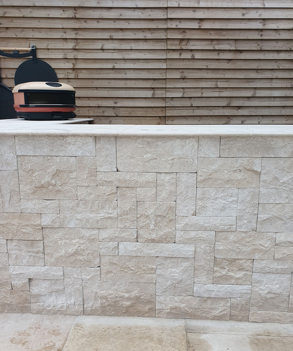 Lymington Beige Coach House Limestone Cladding Stone Walling