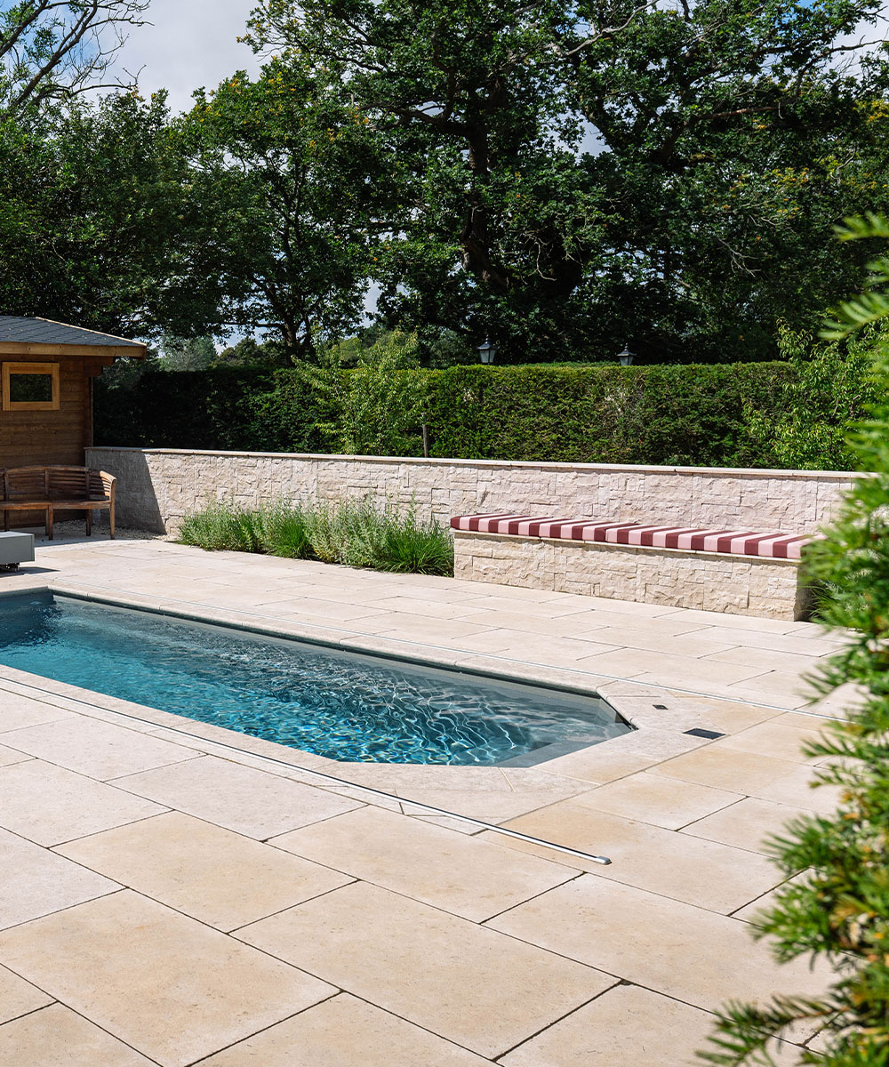 Lymington Beige Coach House Cladding Hampshire Pool