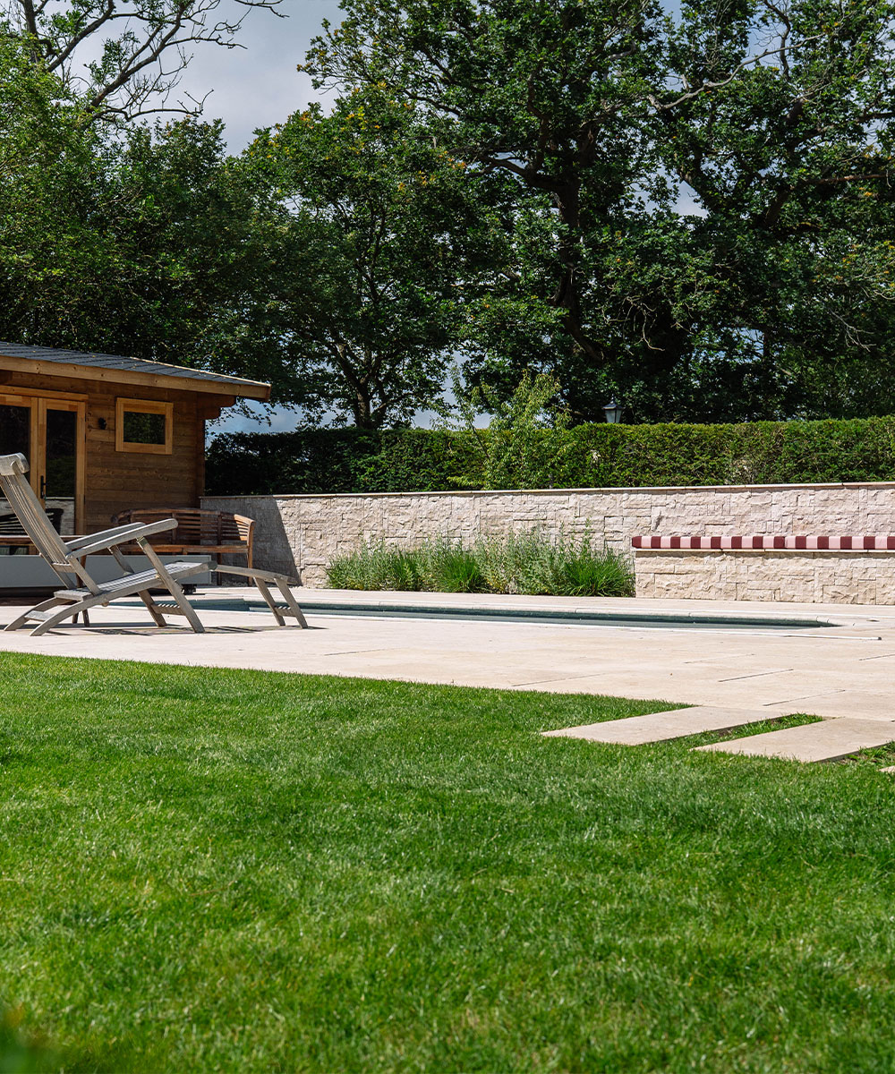Lymington Beige Coach House Cladding Hampshire Pool