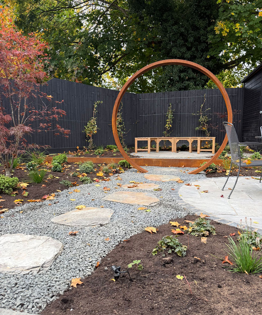 Sandford Steel Corten Moongate Garden Feature