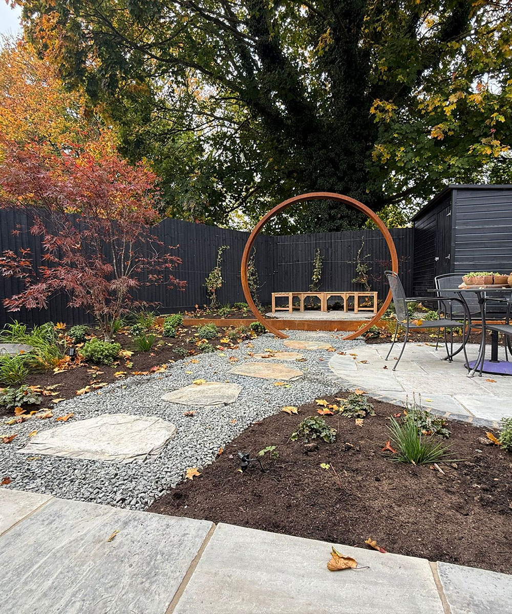 Sandford Steel Corten Moongate Garden Feature
