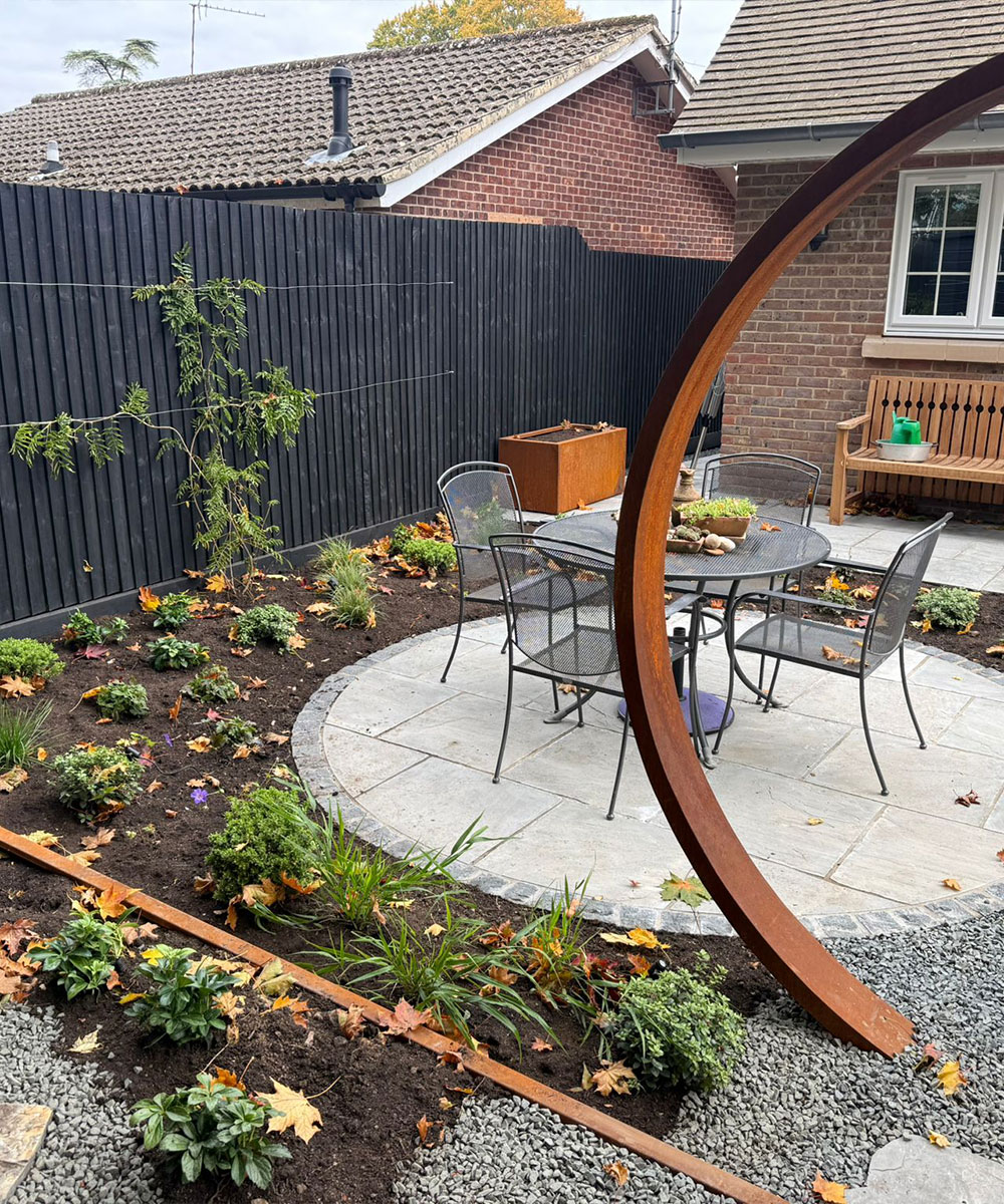 Sandford Steel Corten Moongate Garden Feature