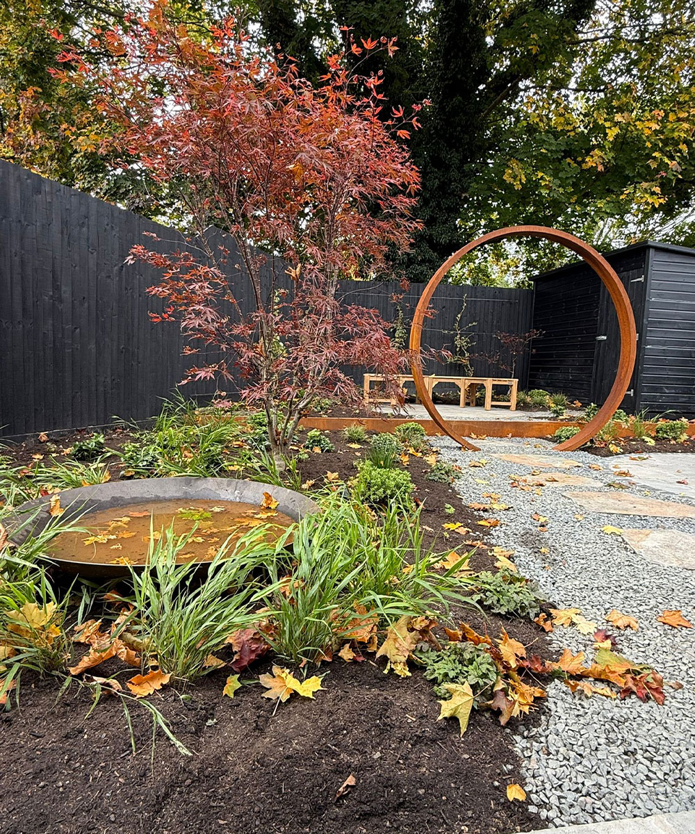 Sandford Steel Corten Moongate Garden Feature