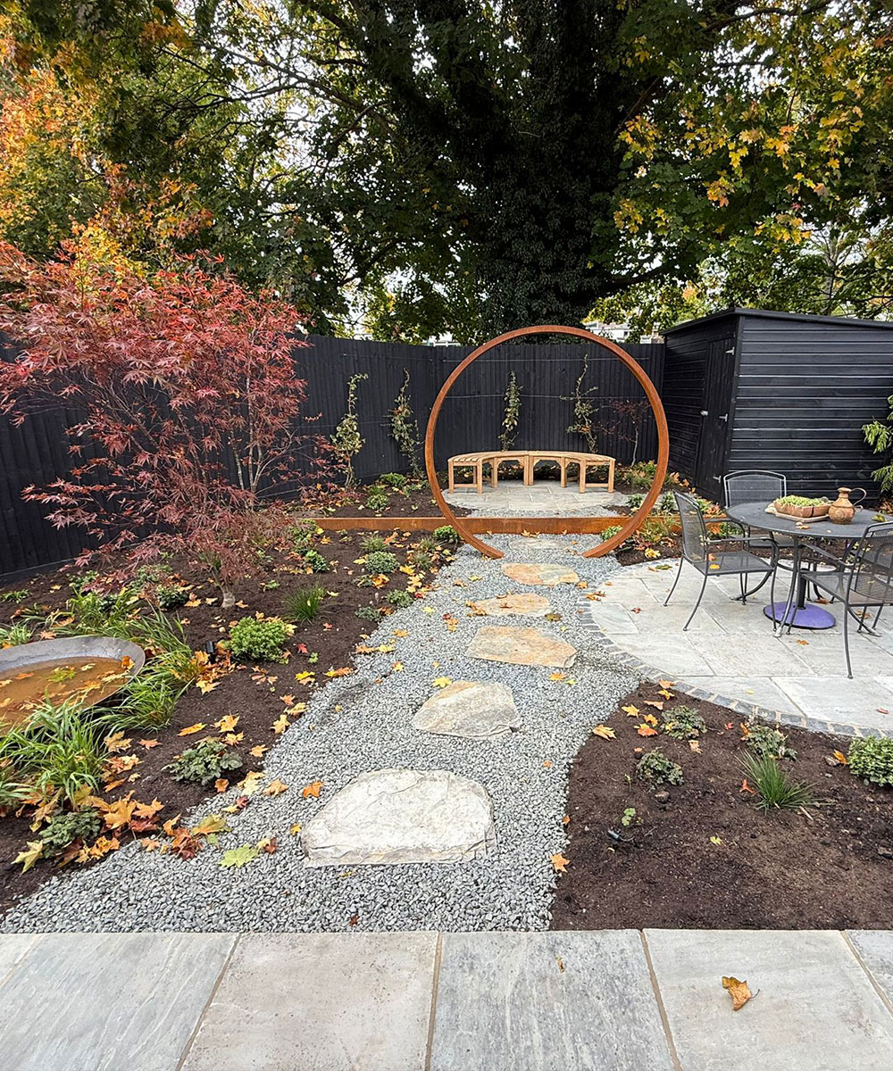 Sandford Steel Corten Moongate Garden Feature