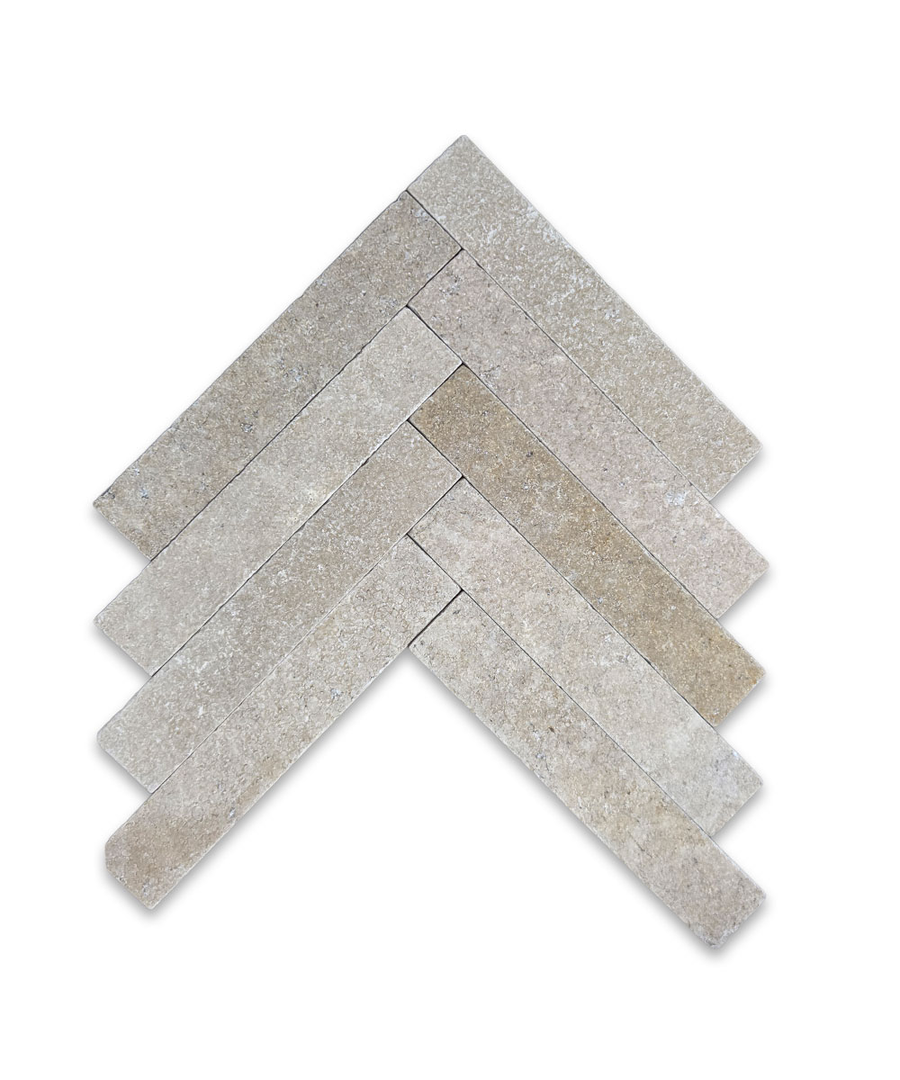 Lymington Dune Limestone Ribbons Herringbone
